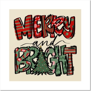 Merry and bright Posters and Art